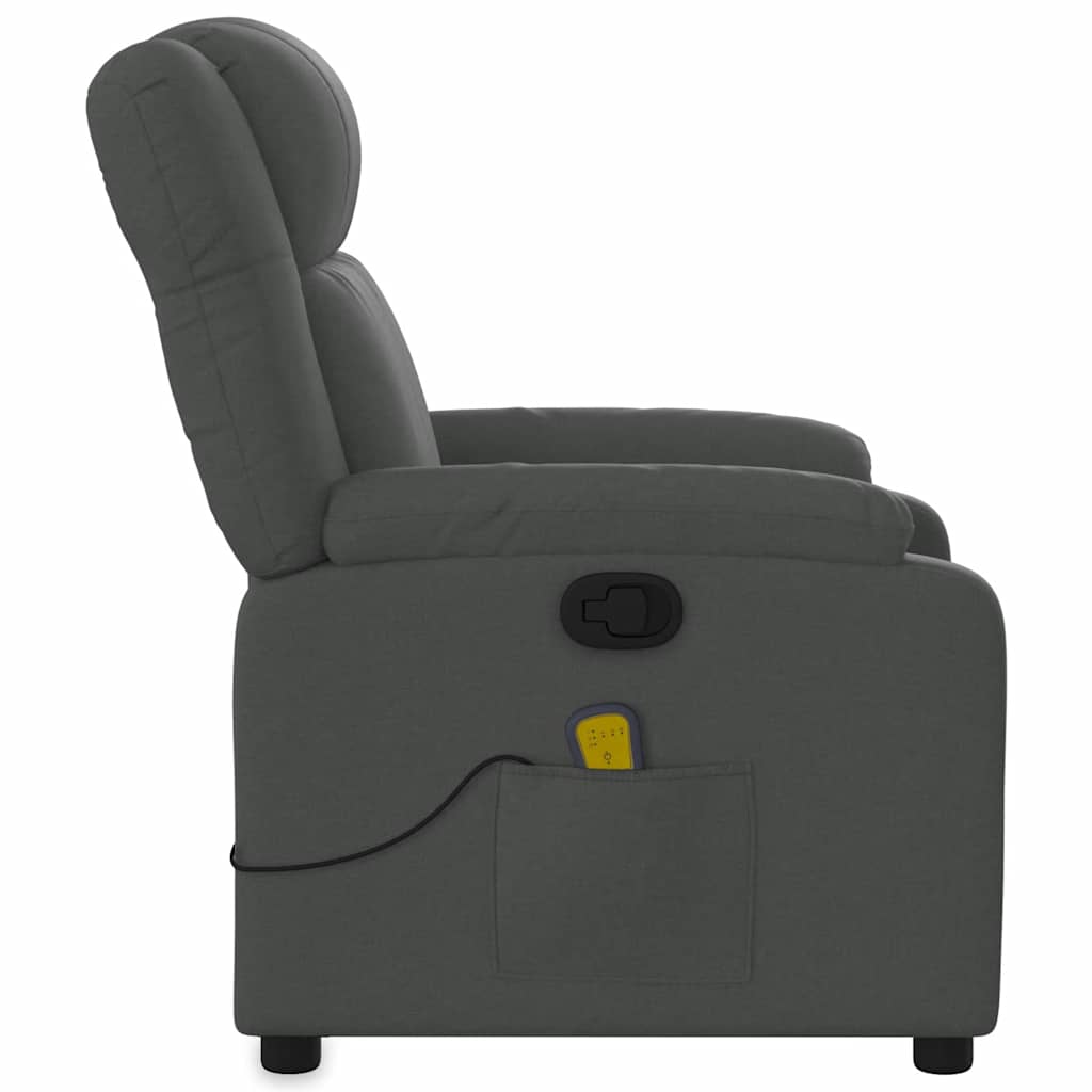 Fauteuil inclinable de massage gris foncé tissu - XIOS