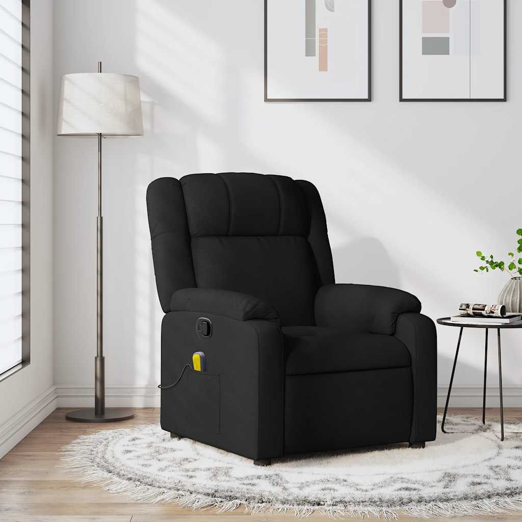 Fauteuil inclinable de massage noir tissu - XIOS
