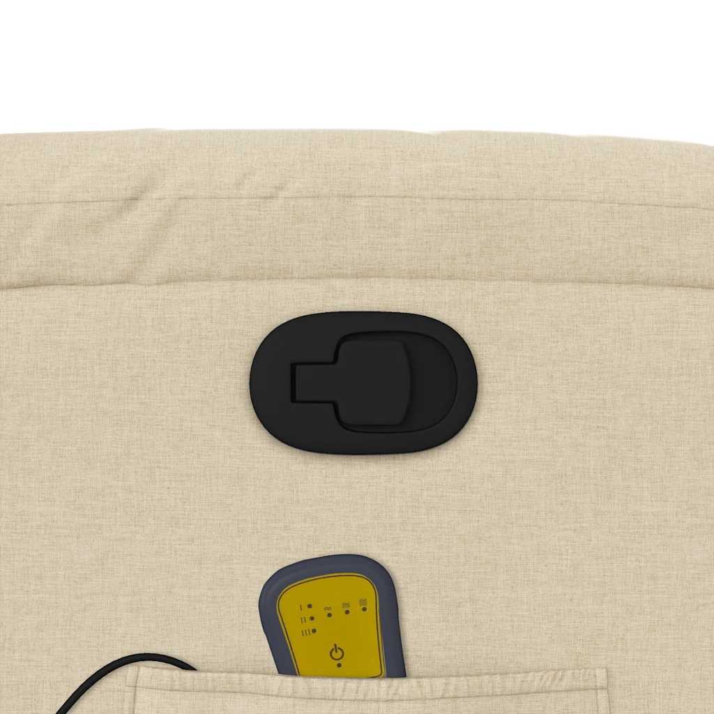 Fauteuil inclinable de massage crème tissu - XIOS