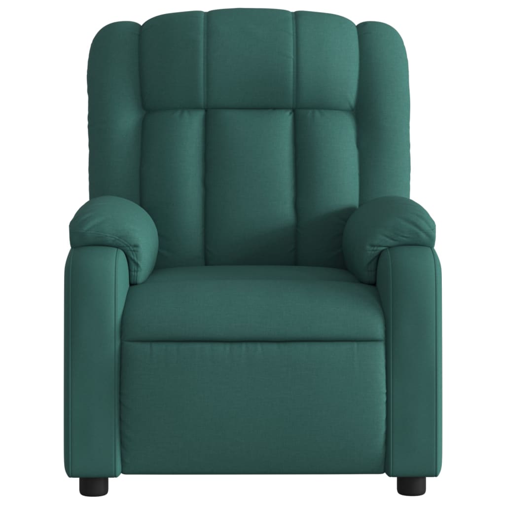 Fauteuil inclinable de massage vert foncé tissu - XIOS