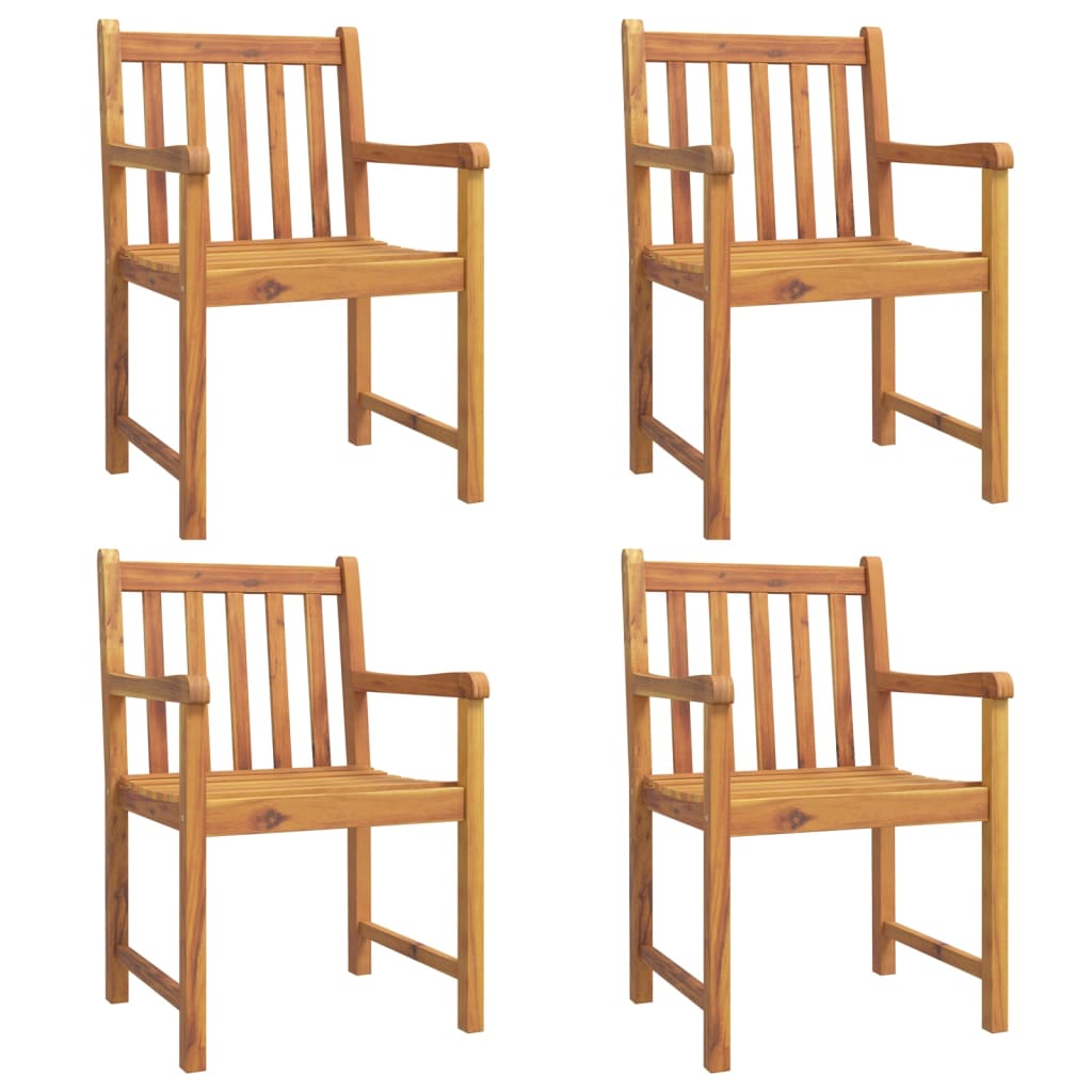 Ensemble à manger de jardin 5 pcs Bois d'acacia solide