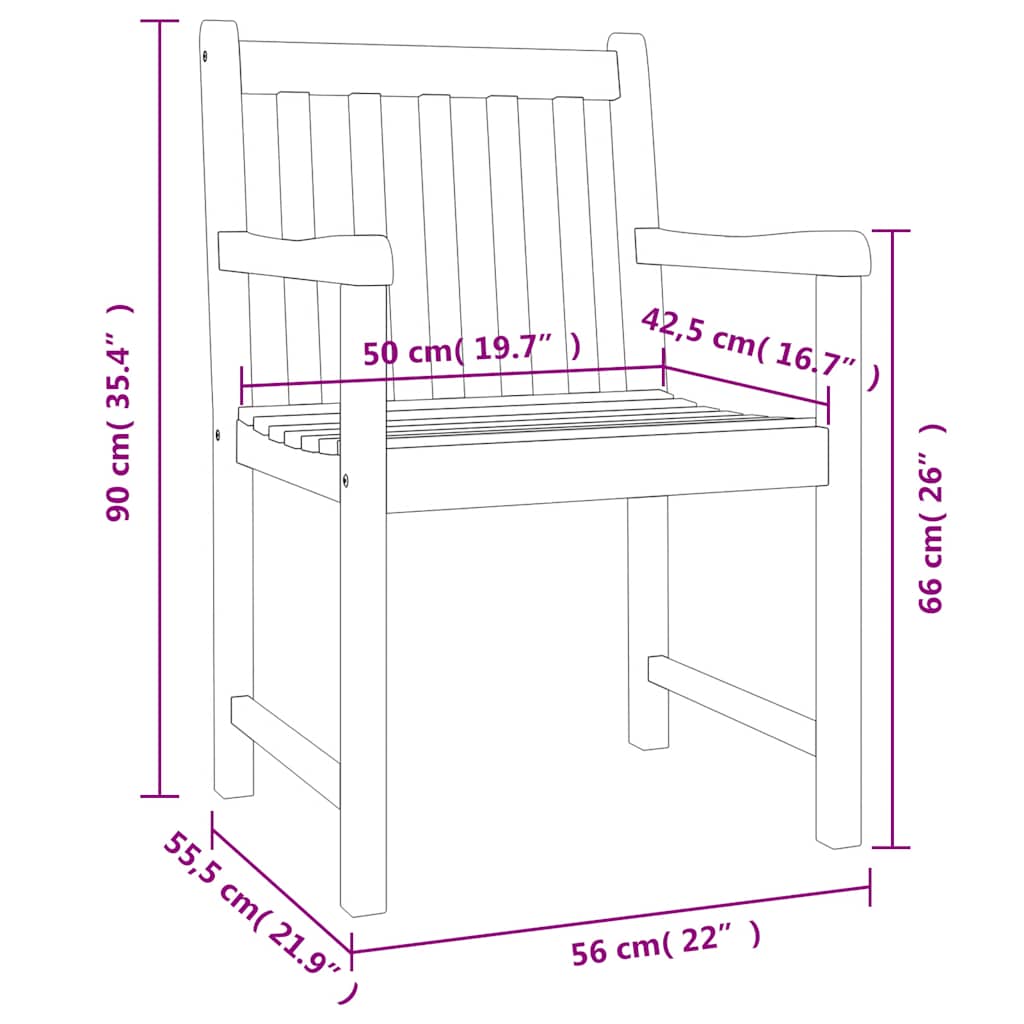 Ensemble à manger de jardin 7 pcs Bois d'acacia solide