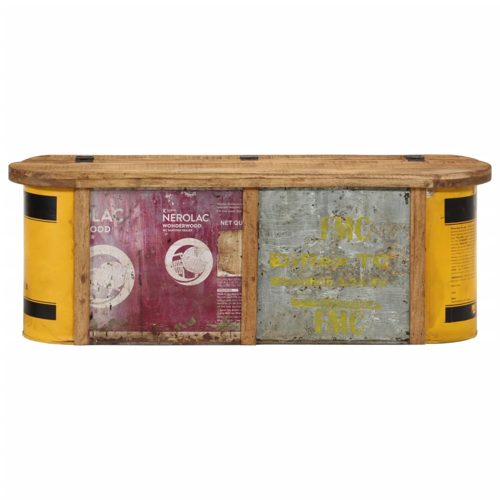 Banc de rangement/buffet 120x30x40 cm bois de récupération - XIOS