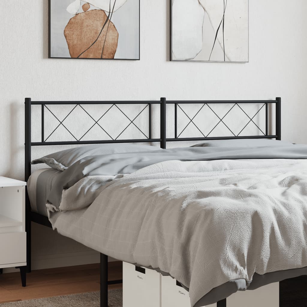 Tête de lit de remplacement métal noir 120 cm - XIOS