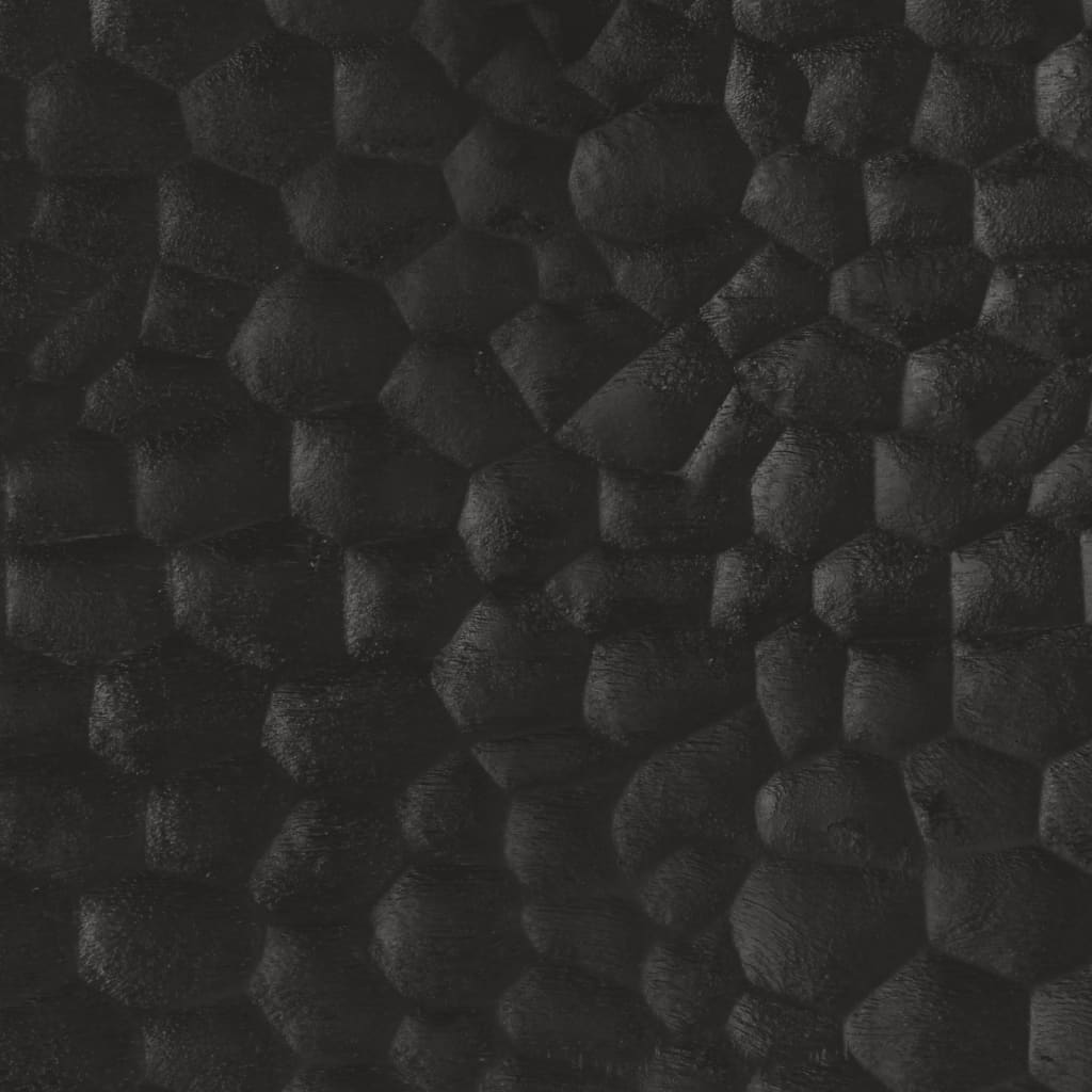 Armoires latérales 2pcs noir 60x33x75cm bois massif de manguier - XIOS