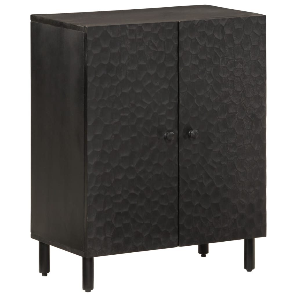 Armoires latérales 3pcs noir 60x33x75cm bois massif de manguier - XIOS