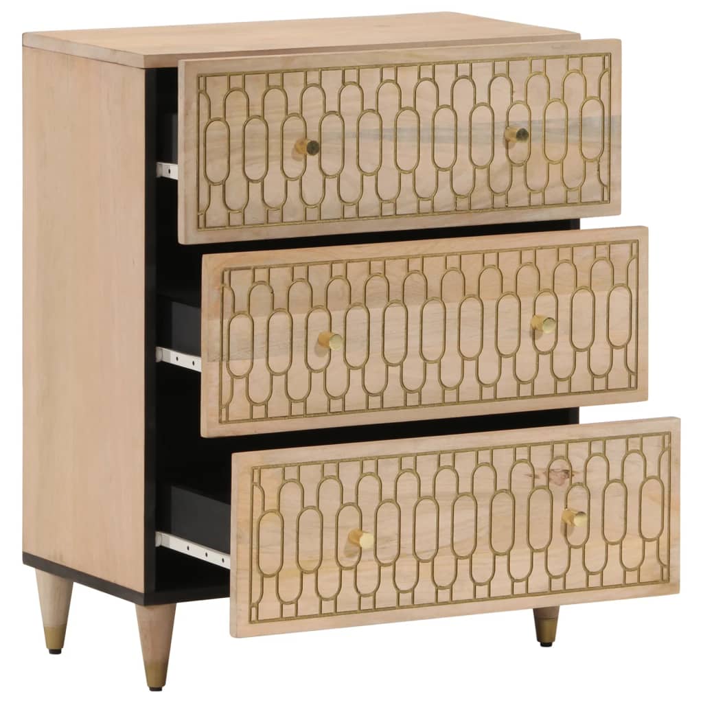 Armoires latérales 2 pcs 60x33x75 cm bois massif de manguier - XIOS