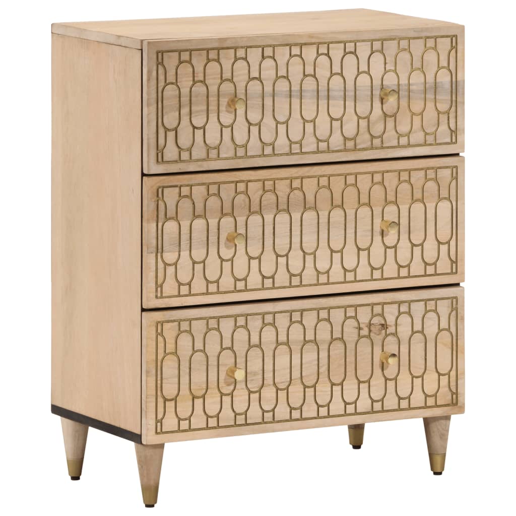 Armoires latérales 3 pcs 60x33x75 cm bois massif de manguier - XIOS