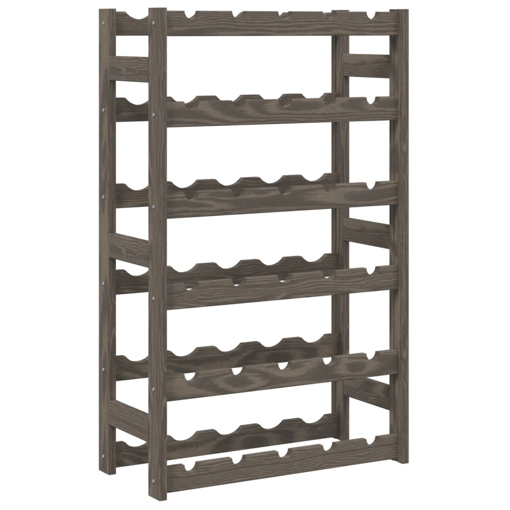 Casier à bouteilles pour 30 bouteilles gris bois pin solide Casiers à bouteilles vidaXL