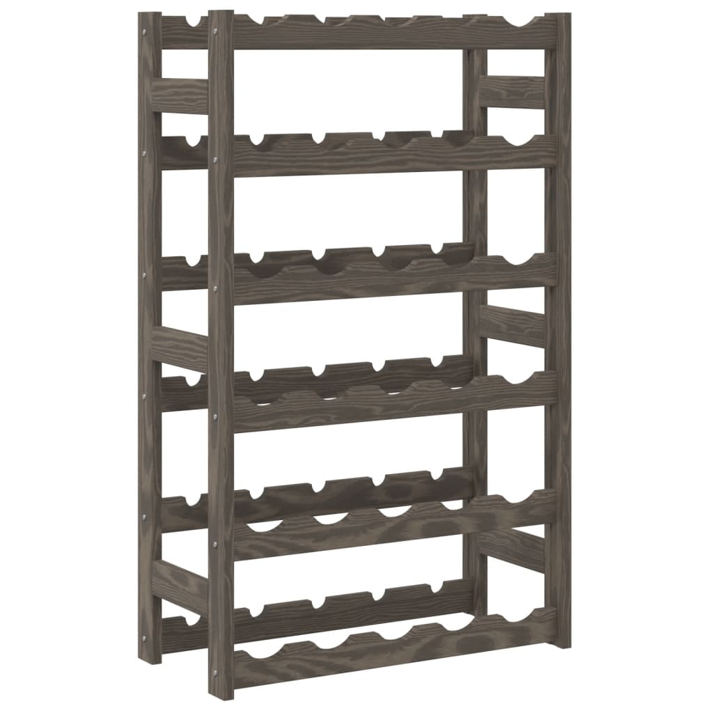 Casier à bouteilles pour 30 bouteilles gris bois pin solide - XIOS