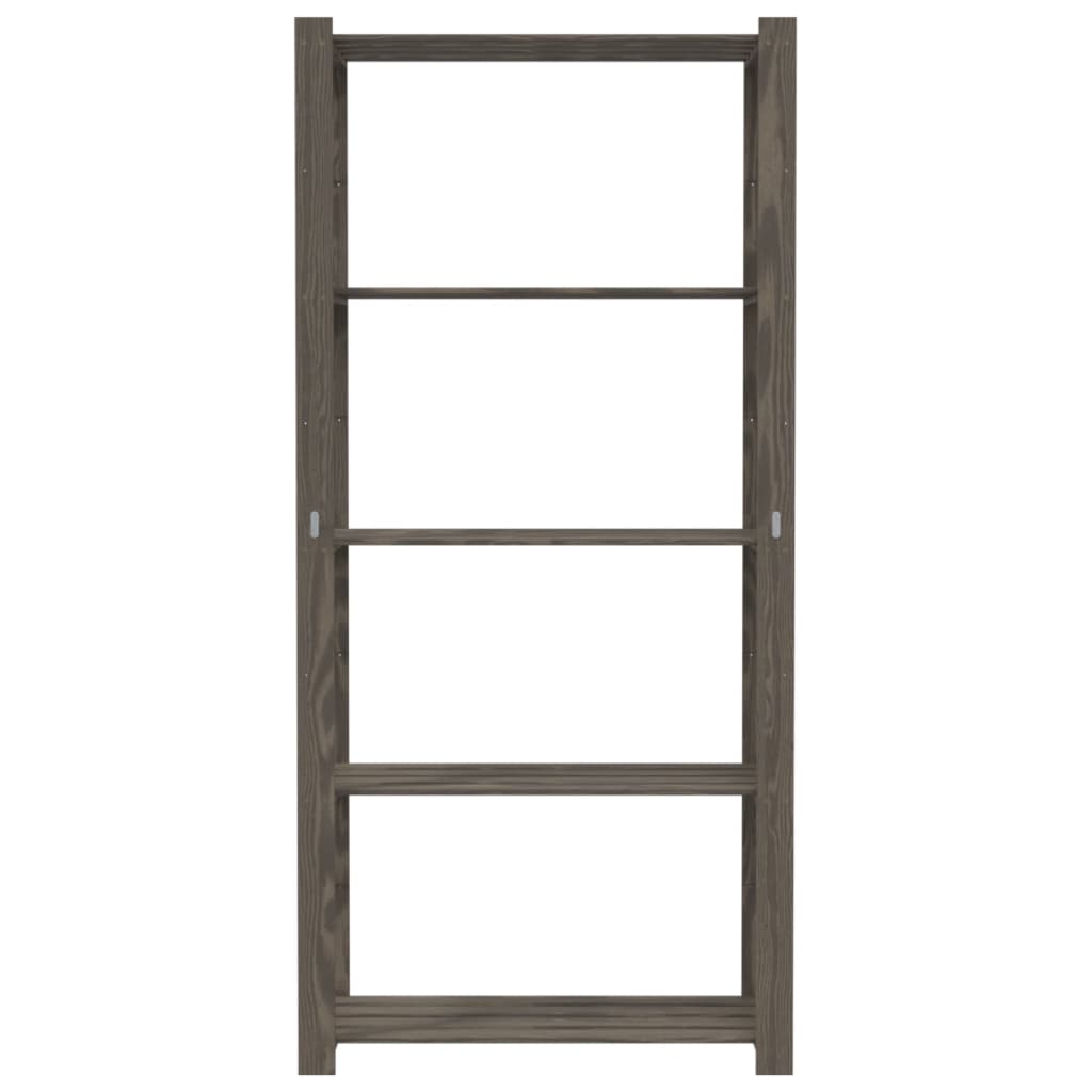 Support de rangement à 5 niveaux gris 80x38x170 cm bois de pin - XIOS