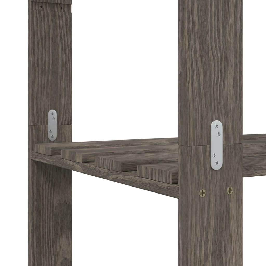 Support de rangement à 5 niveaux gris 80x38x170 cm bois de pin - XIOS
