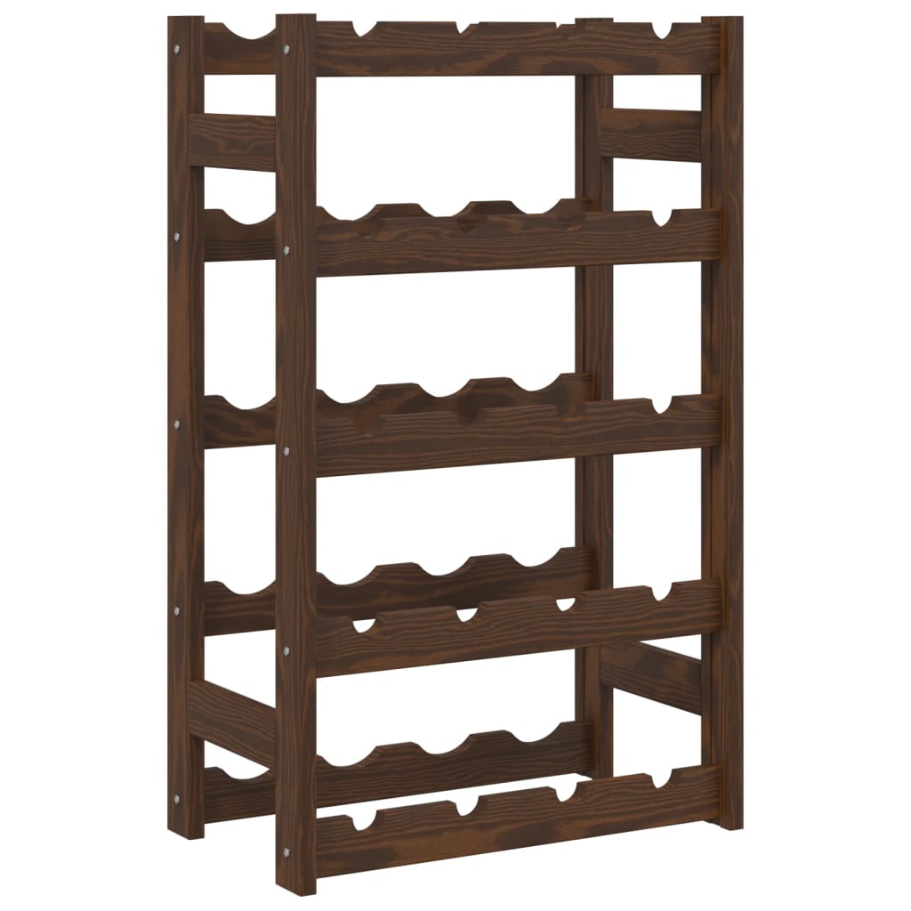 Casier à bouteilles pour 20 bouteilles marron bois pin solide Casiers à bouteilles vidaXL
