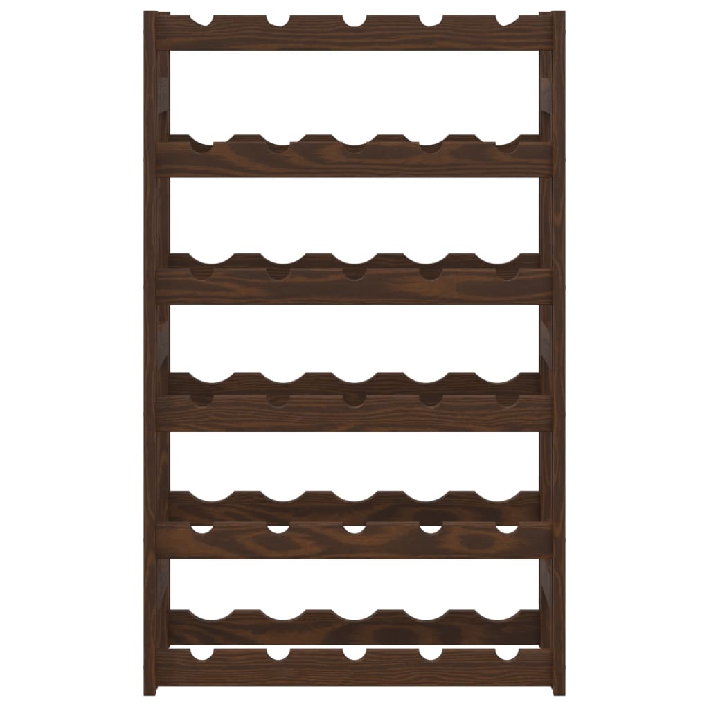 Casier à bouteilles pour 30 bouteilles marron bois pin solide - XIOS