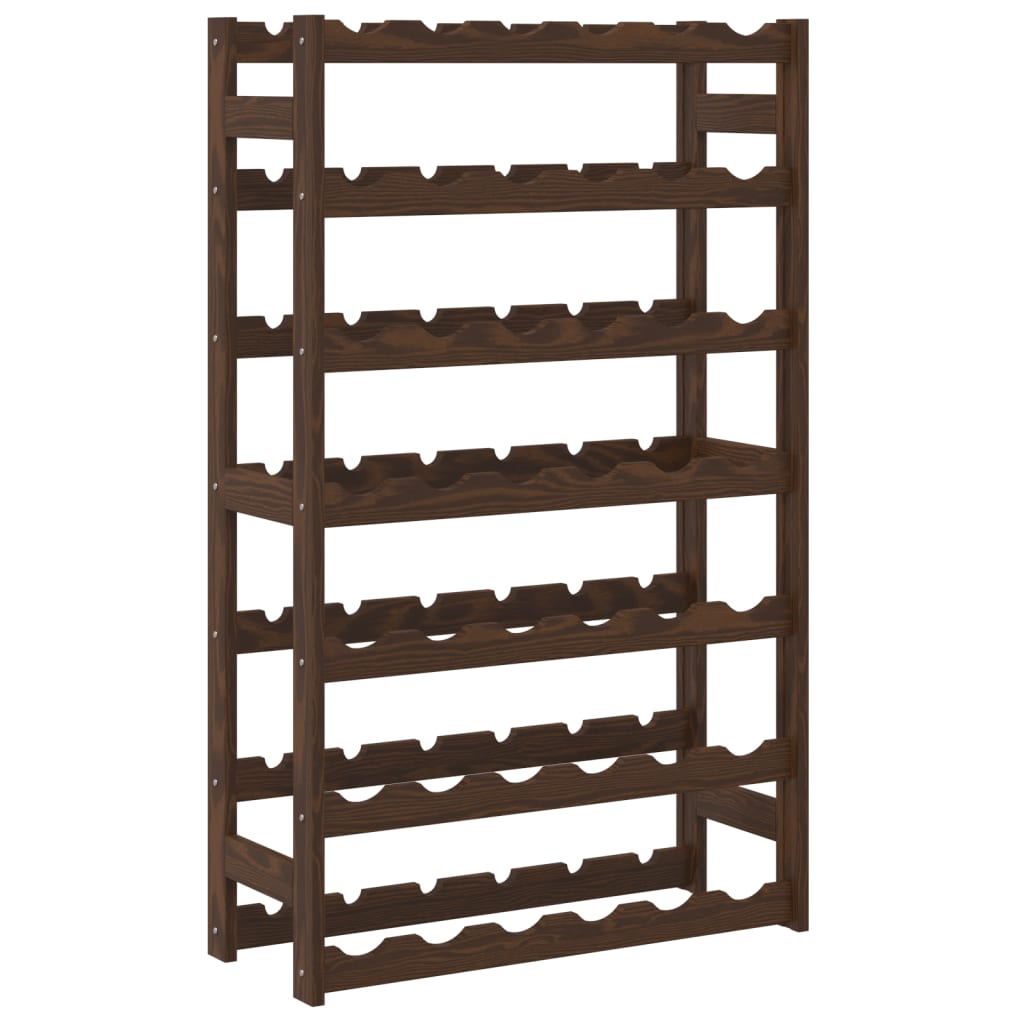 Casier à bouteilles pour 42 bouteilles marron bois pin solide - XIOS