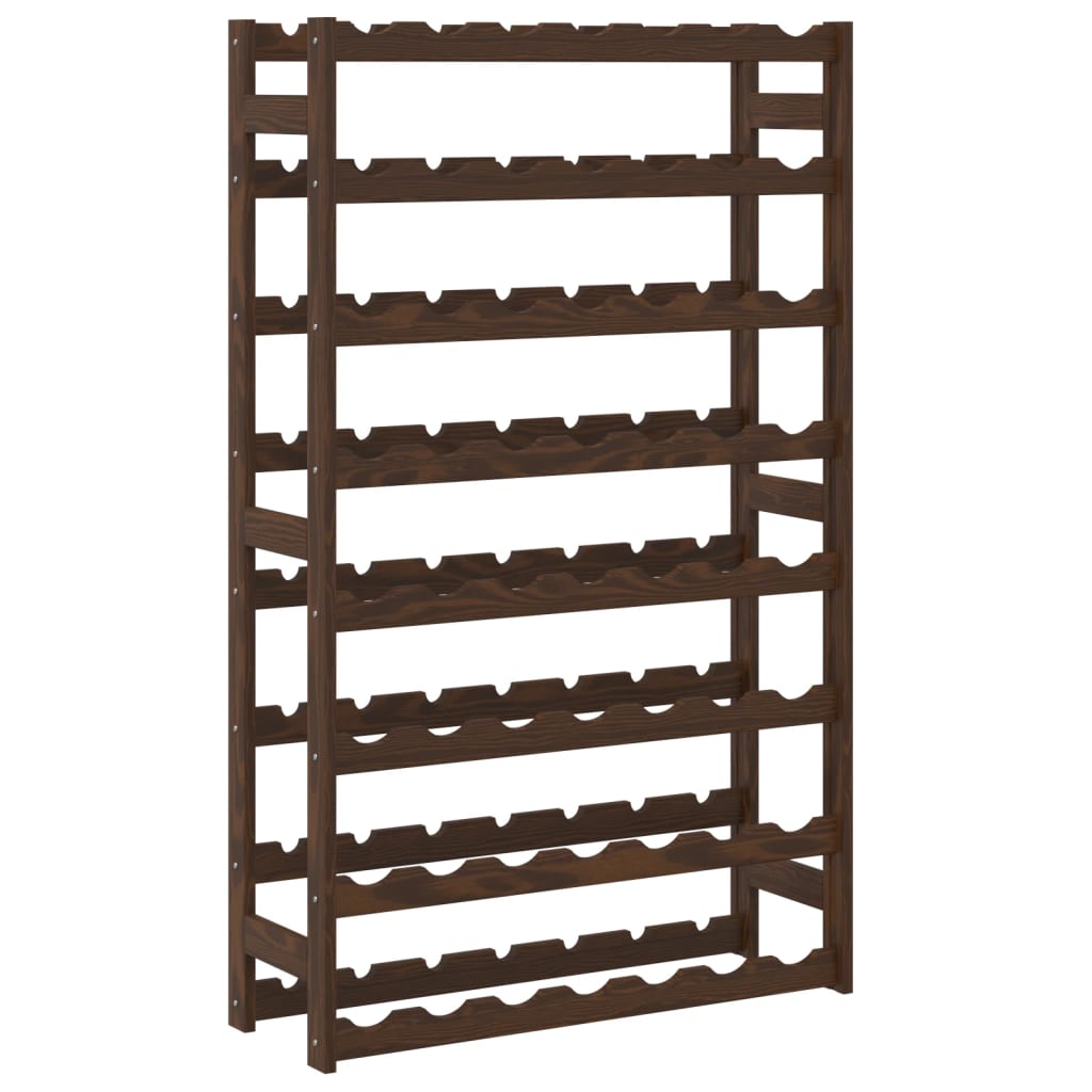 Casier à bouteilles pour 56 bouteilles marron bois pin solide - XIOS