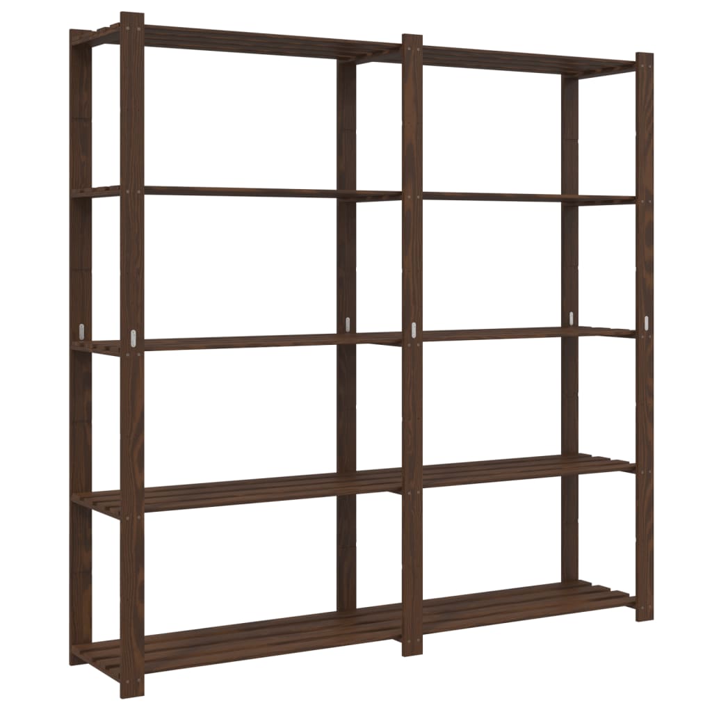 Support de rangement à 5 niveaux marron 170x38x170 cm bois pin - XIOS