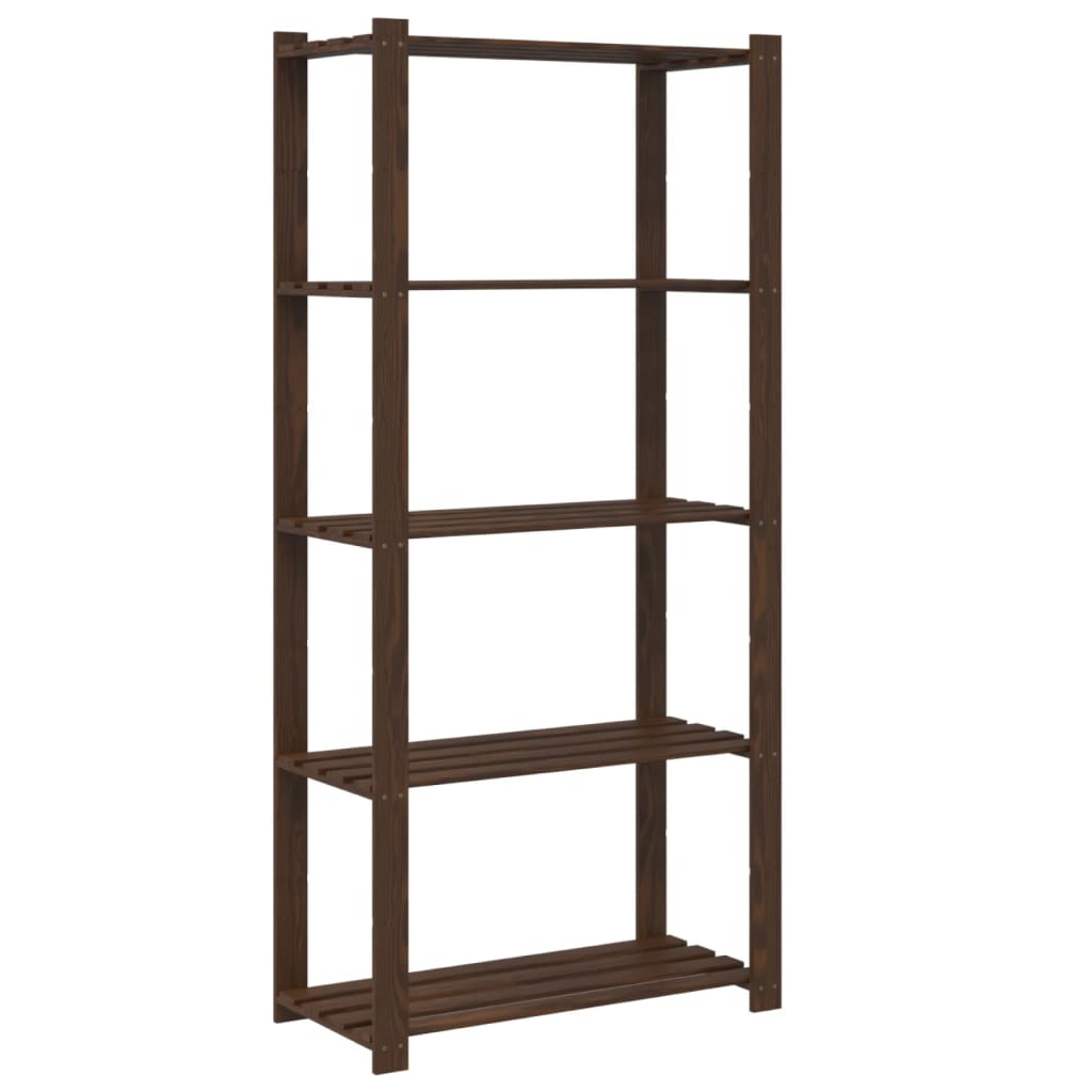 Support de rangement à 5 niveaux marron 80x38x170 cm bois pin - XIOS