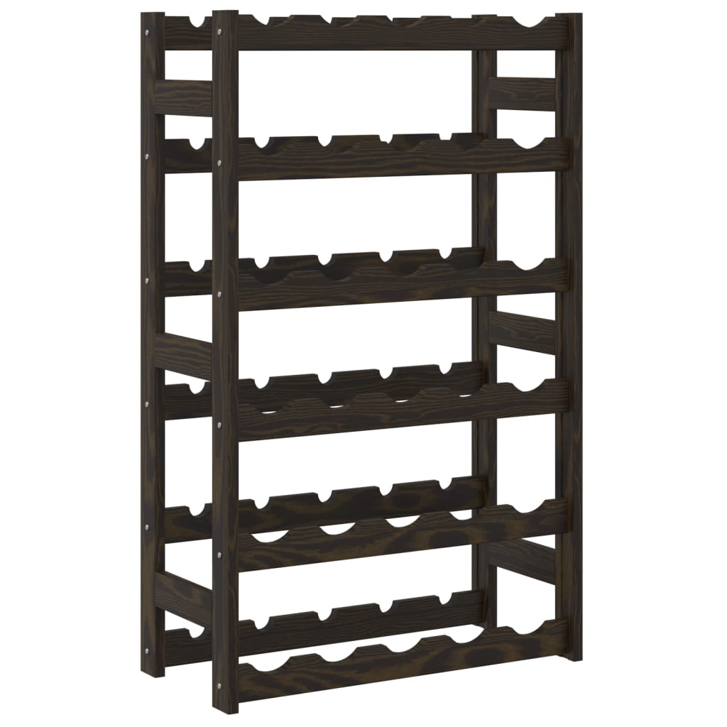 Casier à bouteilles pour 30 bouteilles noir bois pin solide Casiers à bouteilles vidaXL