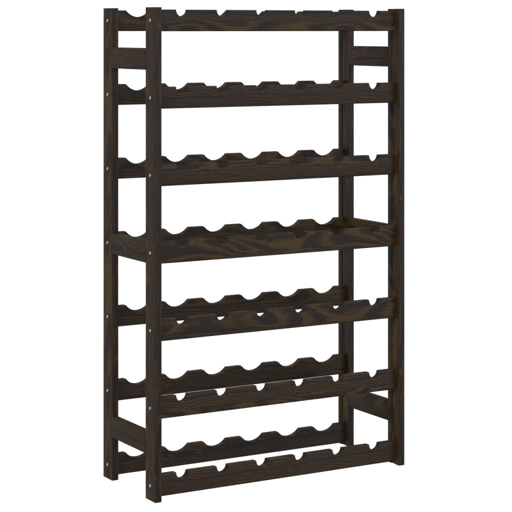 Casier à bouteilles pour 42 bouteilles noir bois pin solide Casiers à bouteilles vidaXL