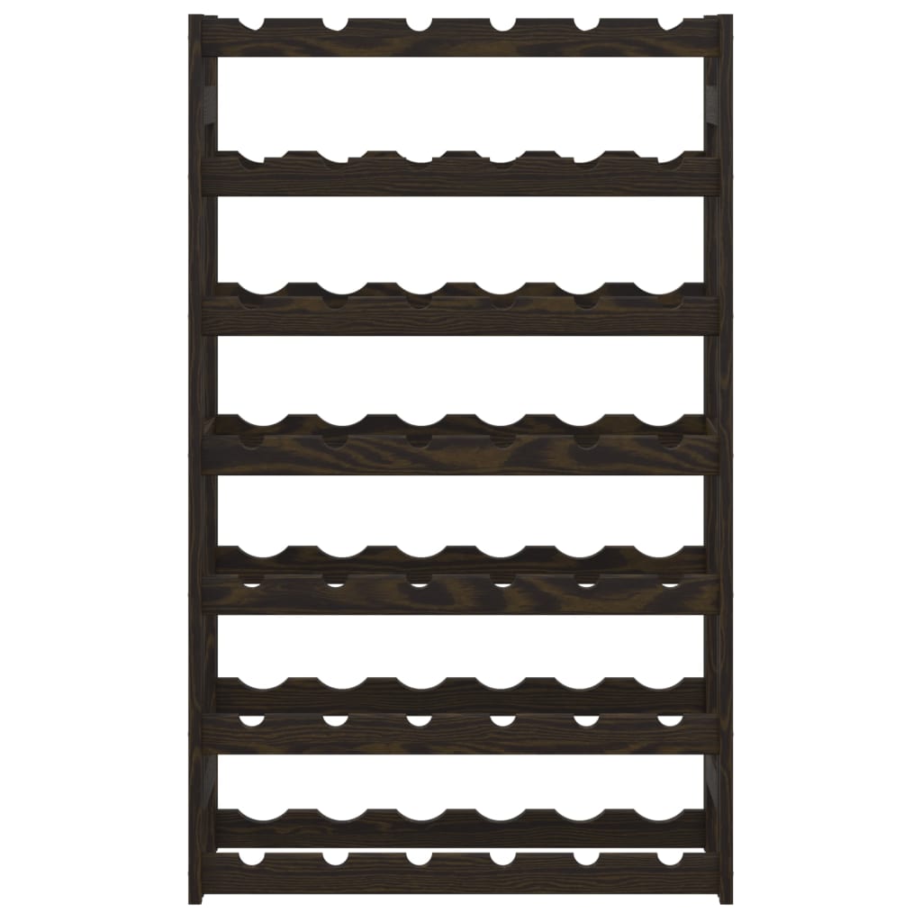 Casier à bouteilles pour 42 bouteilles noir bois pin solide - XIOS