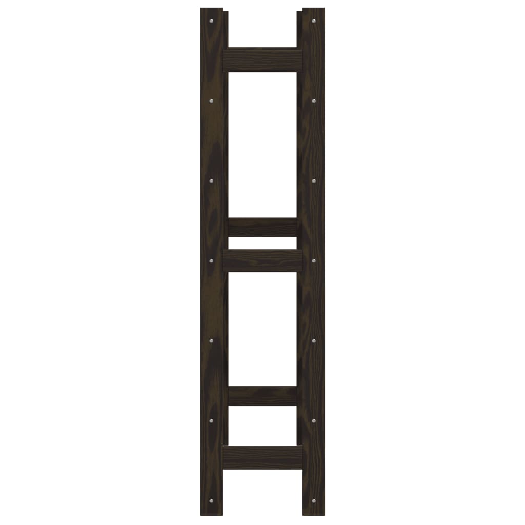 Casier à bouteilles pour 42 bouteilles noir bois pin solide - XIOS