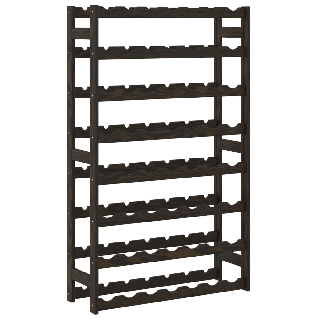 Casier à bouteilles pour 56 bouteilles noir bois pin solide - XIOS