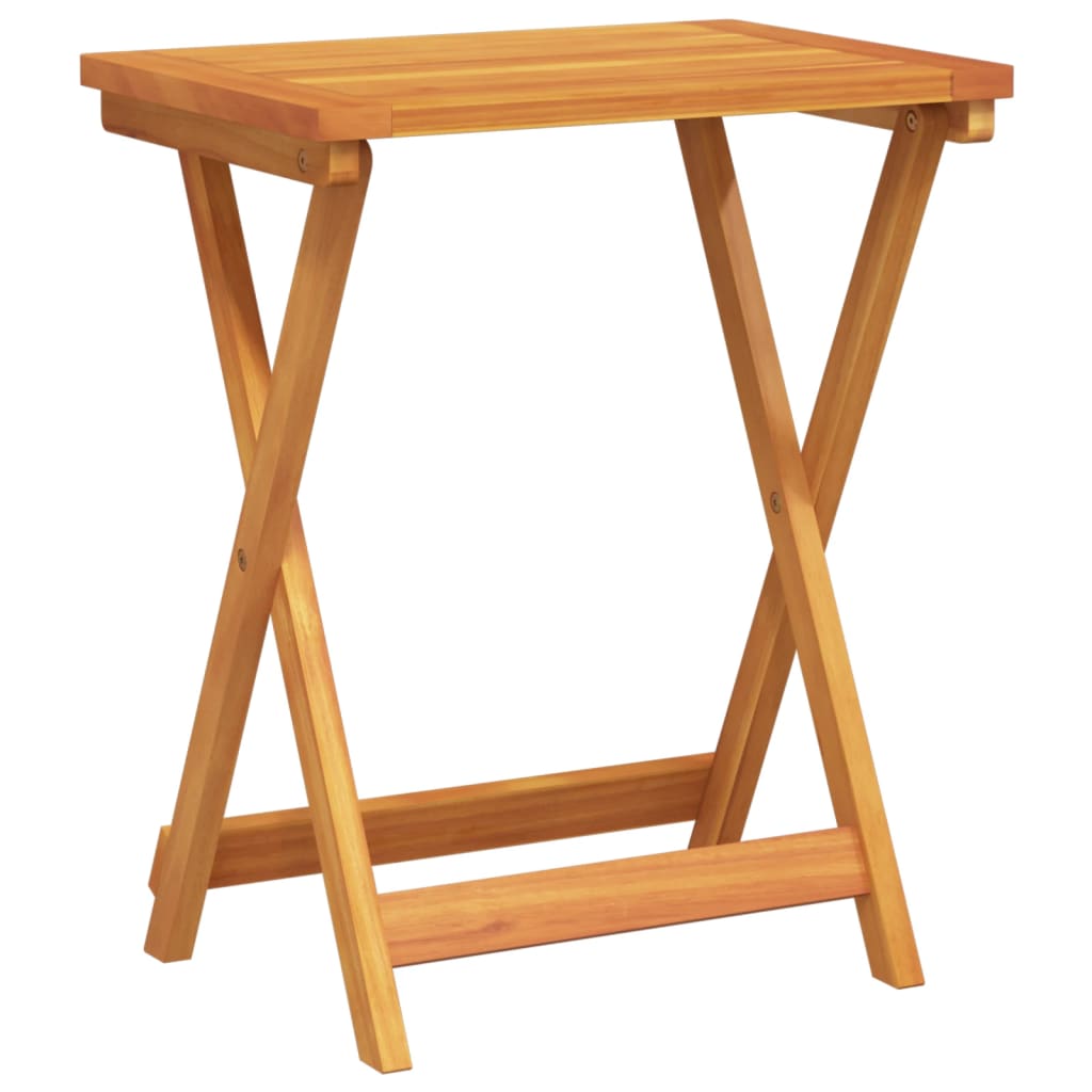Ensemble à manger de jardin pliable 3 pcs bois d'acacia massif