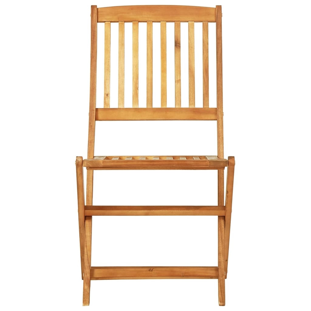 Ensemble à manger de jardin pliable 3 pcs bois d'acacia massif