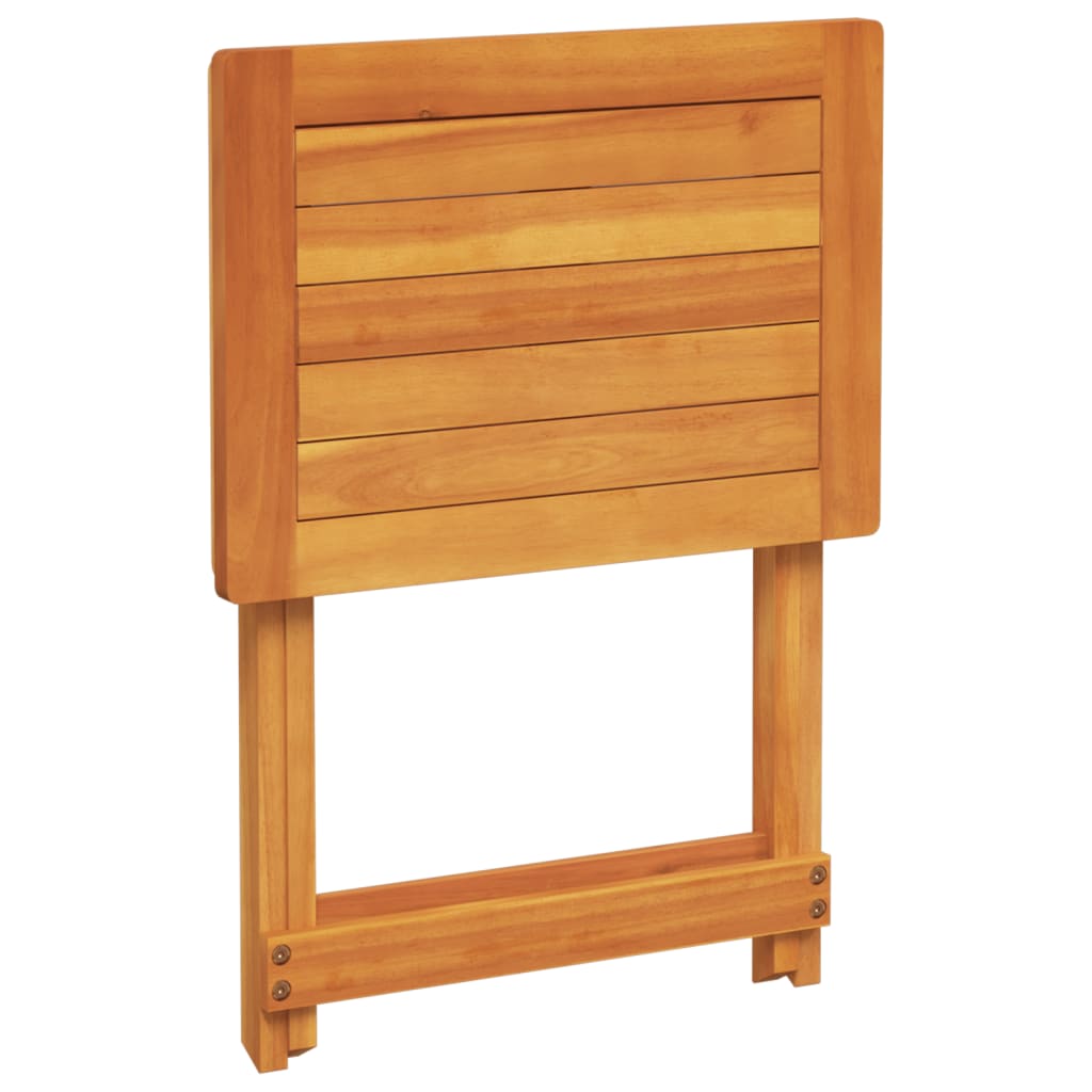 Ensemble à manger de jardin pliable 3 pcs bois d'acacia massif