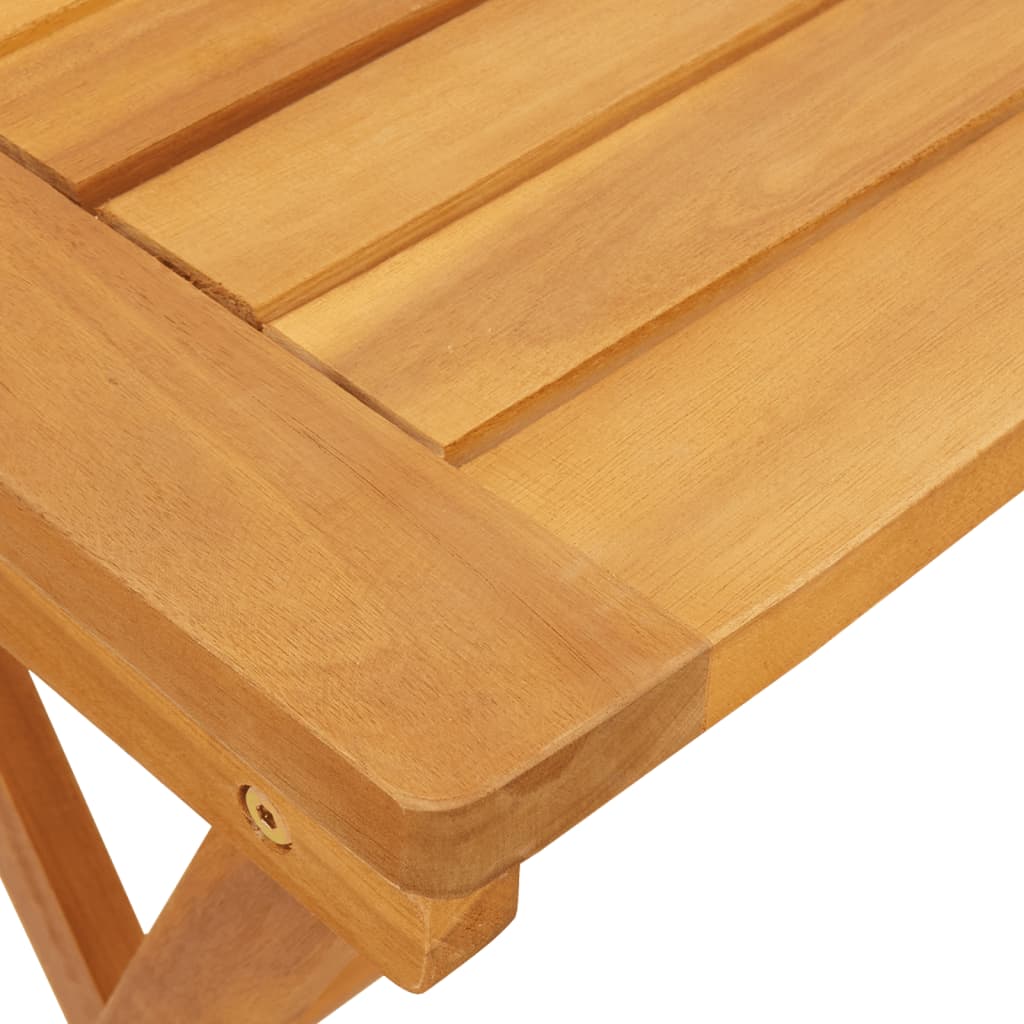Ensemble à manger de jardin pliable 3 pcs bois d'acacia massif