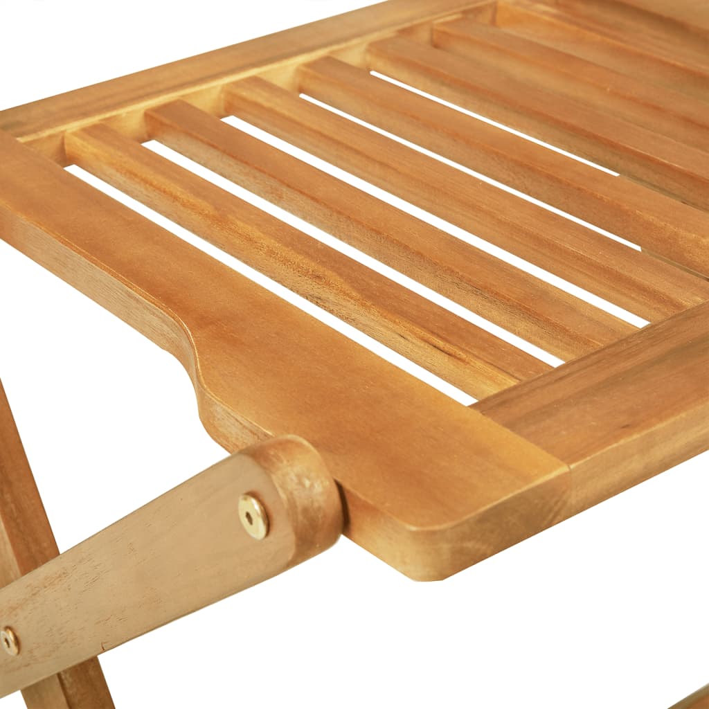 Ensemble à manger de jardin pliable 3 pcs bois d'acacia massif