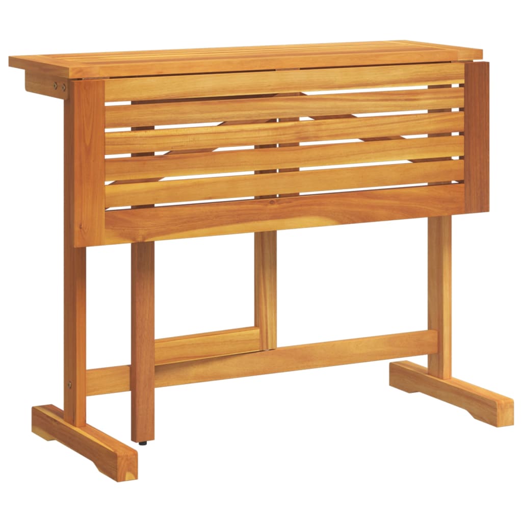 Ensemble à manger de jardin pliable 3 pcs bois d'acacia massif