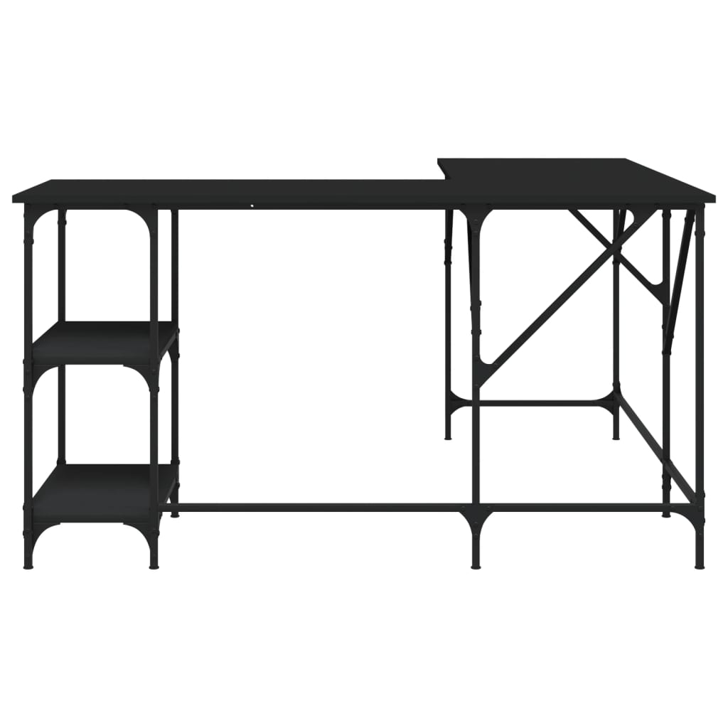 Bureau noir 139x139x75 cm bois d'ingénierie Bureaux vidaXL