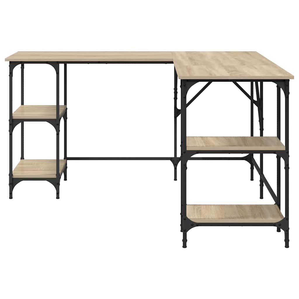 Bureau chêne sonoma 139x139x75 cm bois d'ingénierie - XIOS