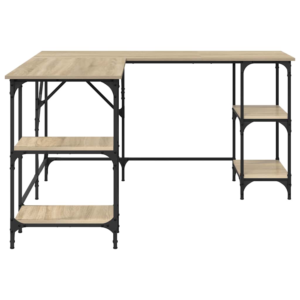 Bureau chêne sonoma 139x139x75 cm bois d'ingénierie - XIOS