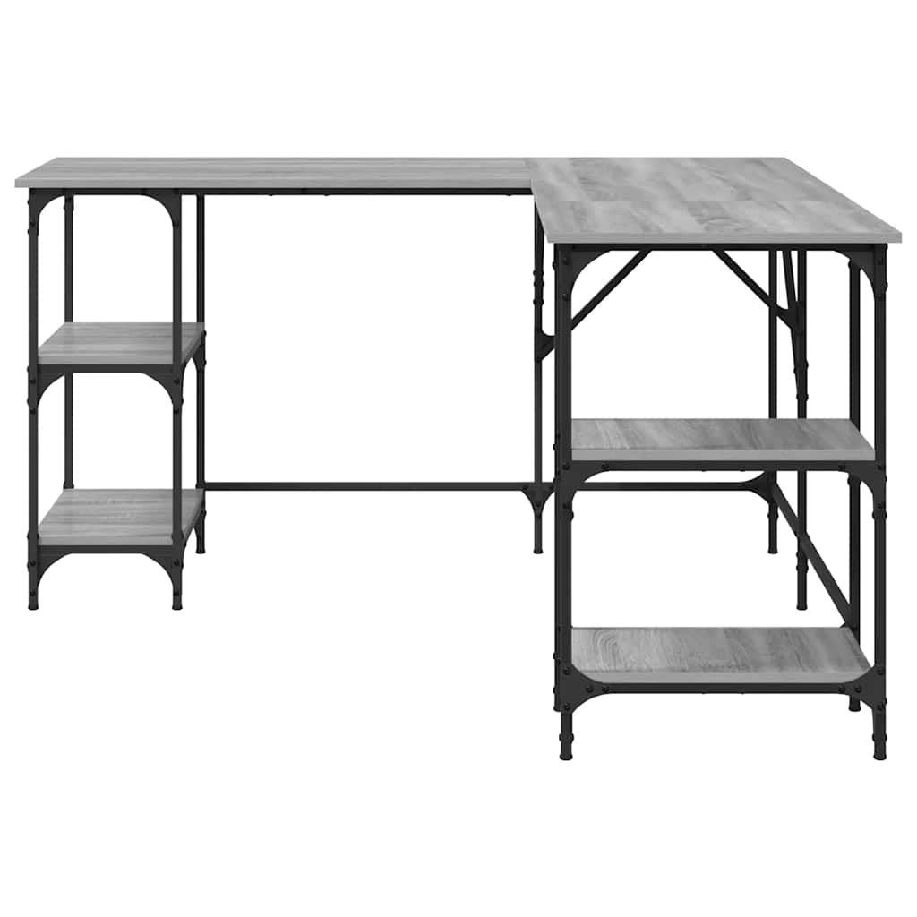 Bureau sonoma gris 139x139x75 cm bois d'ingénierie - XIOS