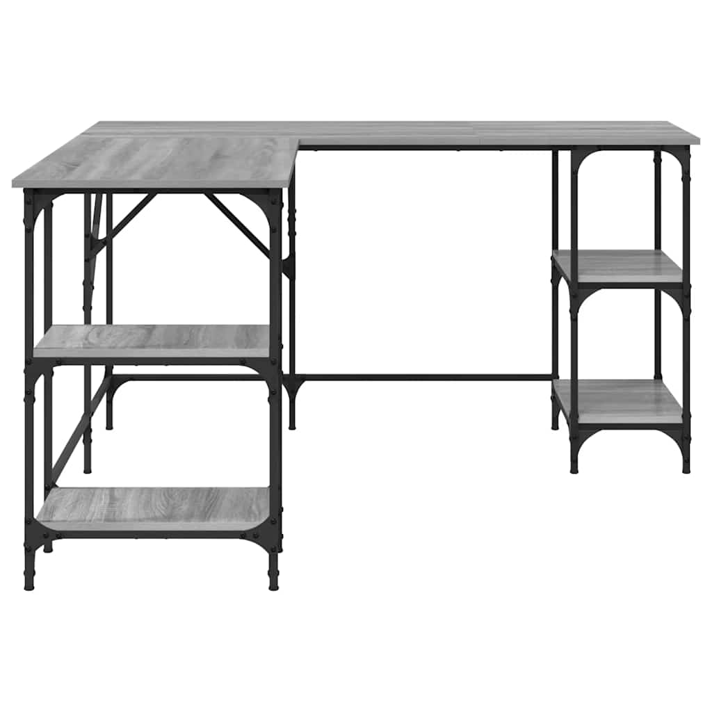 Bureau sonoma gris 139x139x75 cm bois d'ingénierie - XIOS