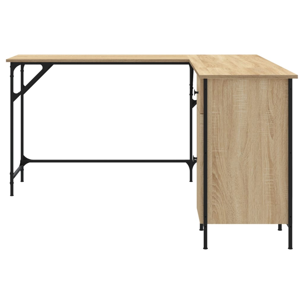 Bureau chêne sonoma 141x141x75 cm bois d'ingénierie - XIOS