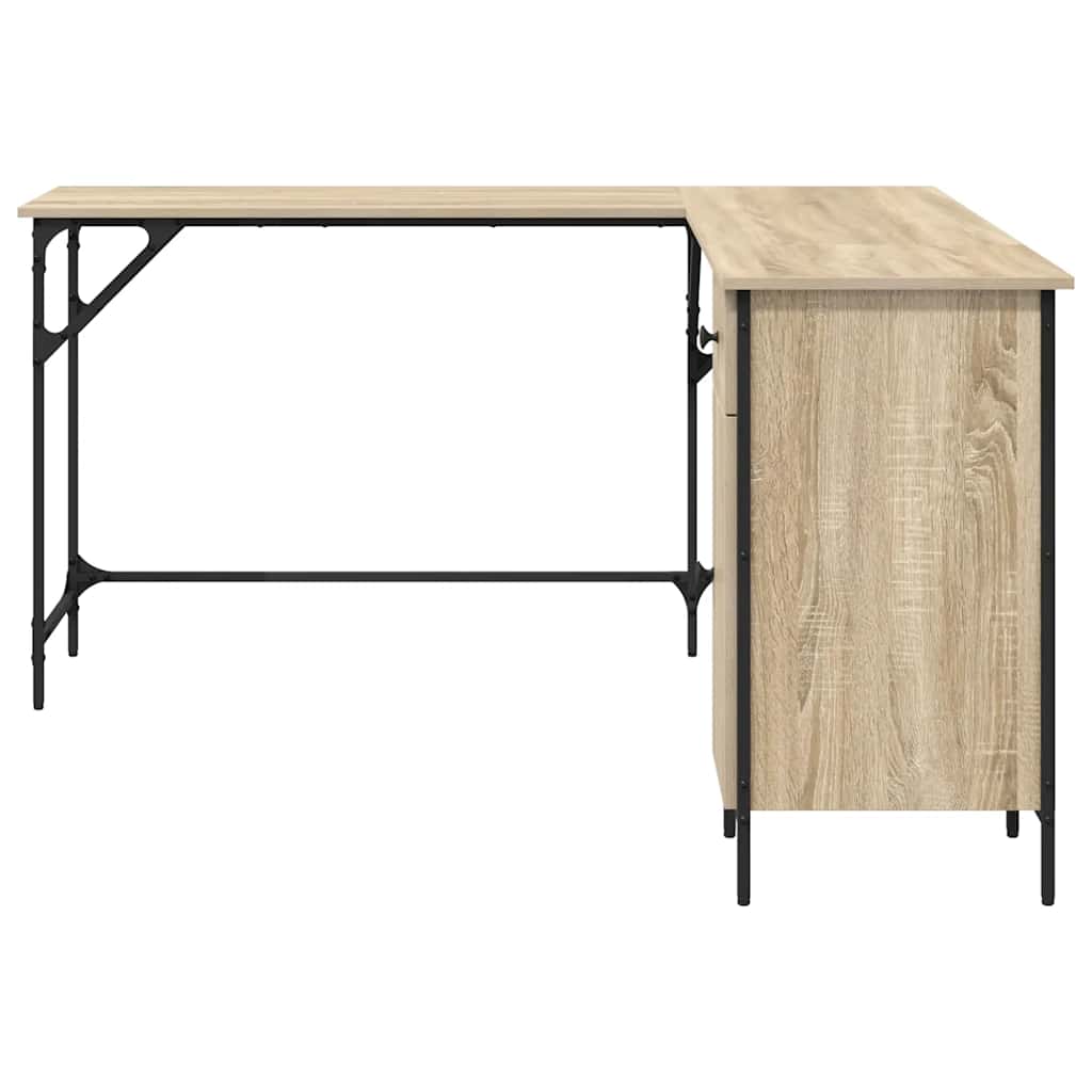 Bureau chêne sonoma 141x141x75 cm bois d'ingénierie - XIOS