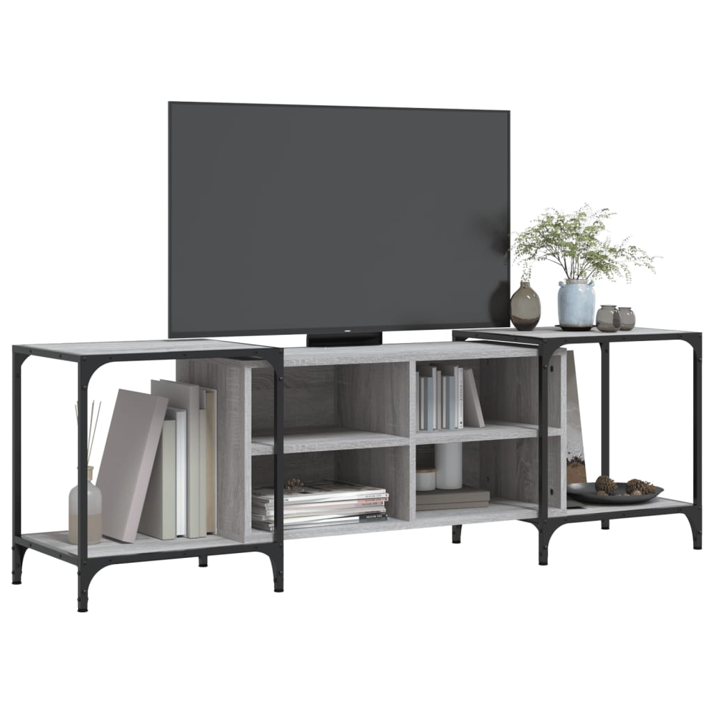 Meuble TV sonoma gris 153x37x50 cm bois d'ingénierie - XIOS