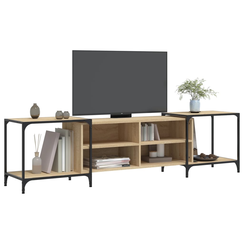 Meuble TV chêne sonoma 203x37x50 cm bois d'ingénierie - XIOS