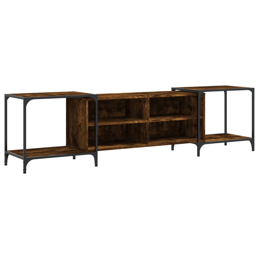 Meuble TV chêne fumé 203x37x50 cm bois d'ingénierie - XIOS