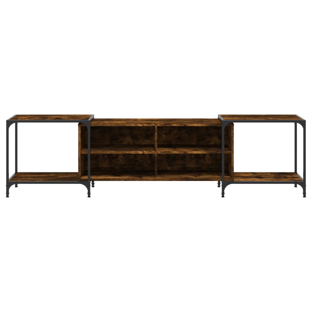Meuble TV chêne fumé 203x37x50 cm bois d'ingénierie - XIOS