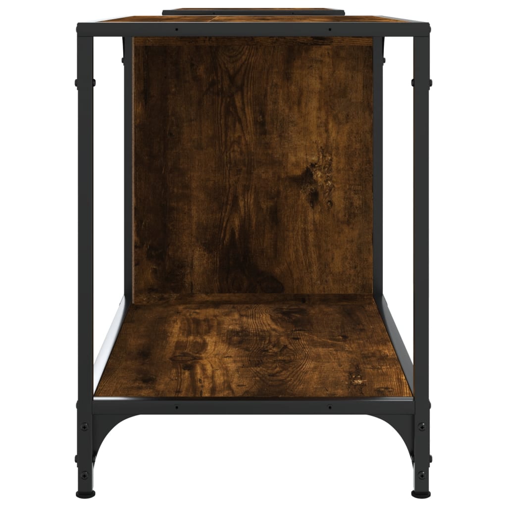 Meuble TV chêne fumé 203x37x50 cm bois d'ingénierie - XIOS