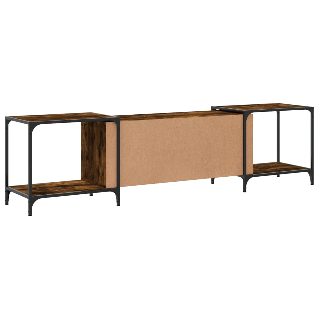 Meuble TV chêne fumé 203x37x50 cm bois d'ingénierie - XIOS