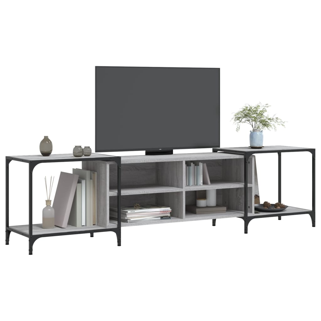 Meuble TV sonoma gris 203x37x50 cm Bois d'ingénierie - XIOS