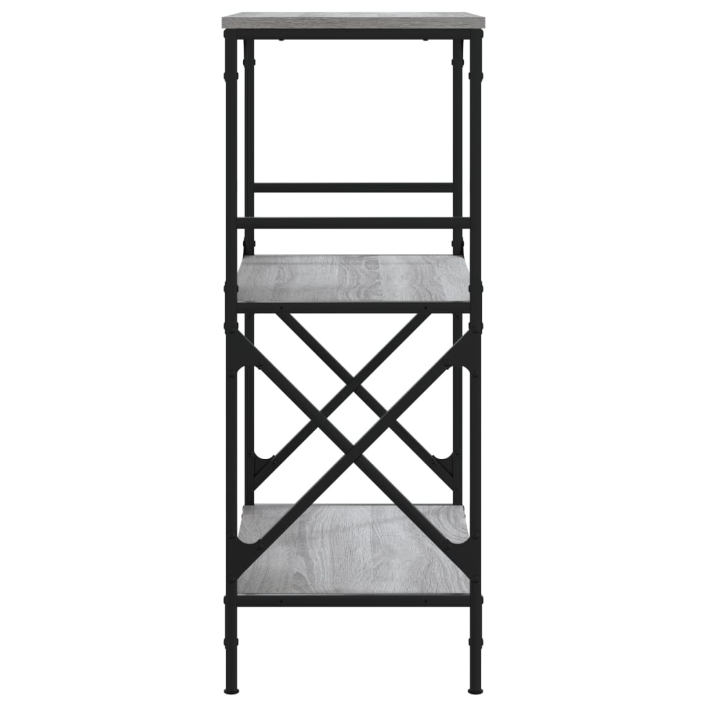 Bibliothèque à 3 niveaux sonoma gris 59x35x90,5 cm - XIOS