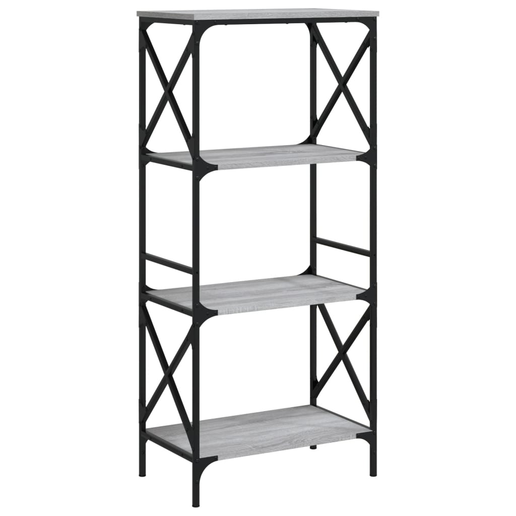 Bibliothèque à 4 niveaux sonoma gris 59x35x132 cm - XIOS