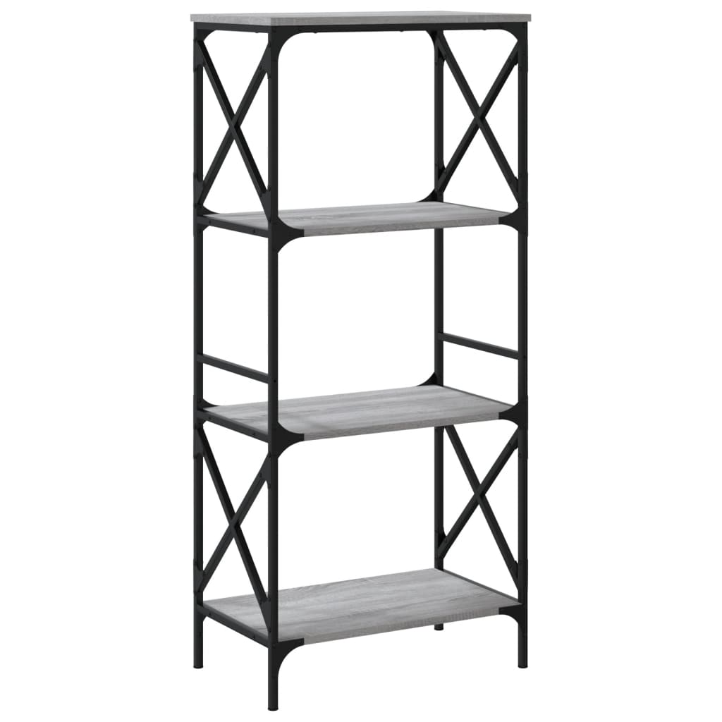 Bibliothèque à 4 niveaux sonoma gris 59x35x132 cm - XIOS